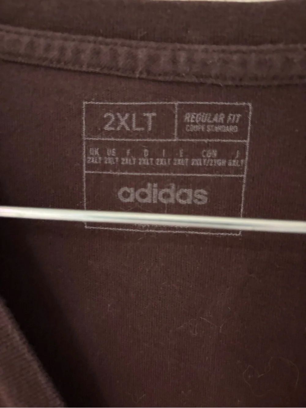 Adidas Men’s Long Sleeve T-Shirt Size 2XLT Cotton EUC Brown Crewneck